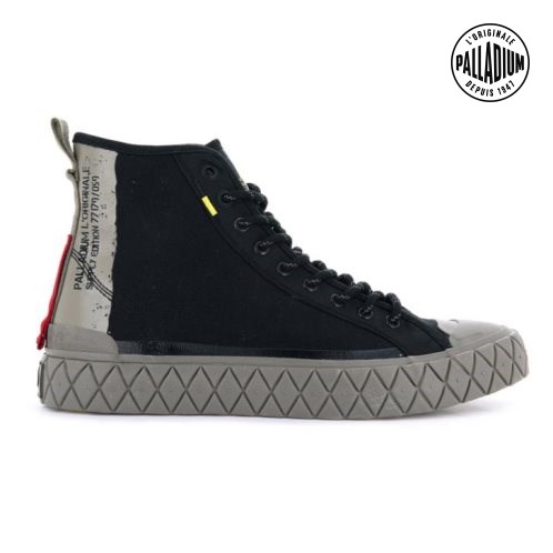 Palladium Palla Ace Supply Mid High Tops Sneakers Dames Zwart | NL 91PUSYQ